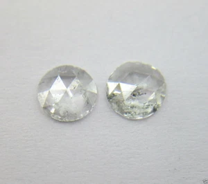 Hermoso par redondo de diamantes de corte rosa de 0,59 quilates 4,98 mm - Imagen 1 de 9