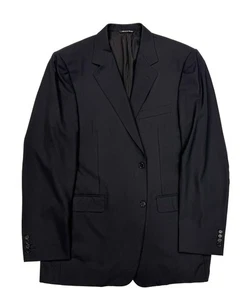 Chaqueta Abrigo Deportivo Canali Negro Super 140s Lana, Talla 46L, Italia - Imagen 1 de 9