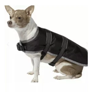 Neu mit Etikett Kong Hund Rip-Stop wasserabweisend reflektierend schwarz Decke Jacke Größe M - Bild 1 von 10