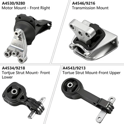 4PCS For Honda Civic 2006-2010 1.8L Automatic Engine Motor + Trans Mount Set Kit Foto 1 de 4