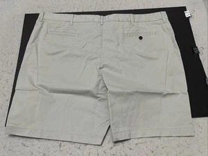 Men’s Gray Lands End SZ 46 Traditional Flat Cotton Chino Shorts Style 506933 - Picture 1 of 14
