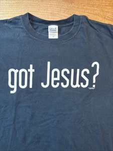Vintage Got Jesus? Black T Shirt Anvil Tag Size Large - Picture 1 of 14