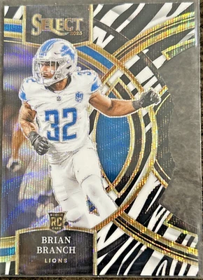 2023 Select #135 Brian Branch Zebra Premier Die Cut SSP RC - Image 1 of 4
