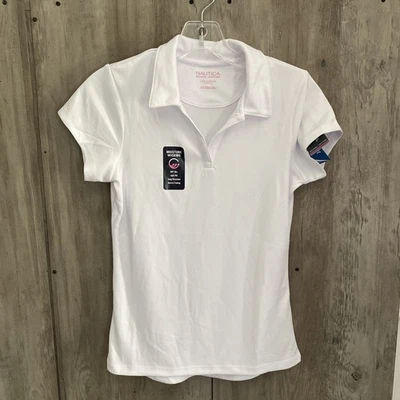 Camisa uniforme escolar náutica para niñas que absorbe la humedad UPF50 Lg 12/14 blanca Foto 1 de 4