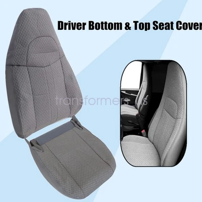 Cubierta de asiento inferior y superior de tela del conductor gris para GMC Savana Chevy Express 2003-2014 Foto 1 de 4