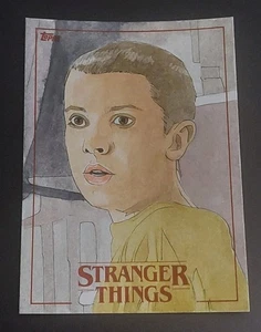 Tarjeta artística 2018 Topps Stranger Things Eleven boceto de Roy cubierta 1/1 - Imagen 1 de 2