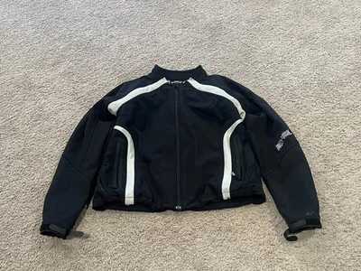 Harley-Davidson Women's Black Biker Jacket Size Large Pockets Embroidered - Image 1 of 4