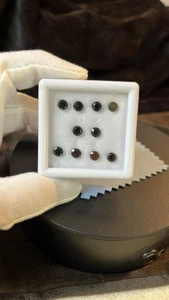 10pc Round Black Spinel Loose Gemstones 6cts - Picture 1 of 3