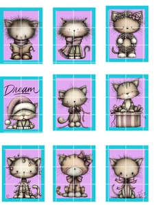 GATOS DE NAVIDAD Decoración de Tarjetas Suministro Libro de Recortes Diario Basura Suministros de Artesanía - Imagen 1 de 1