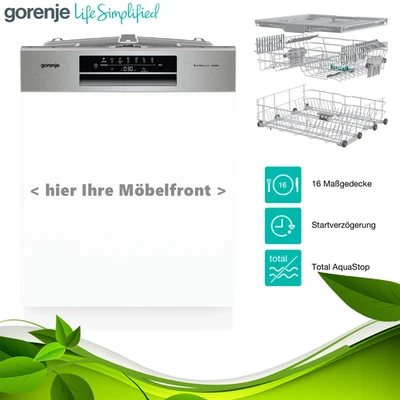 Gorenje Einbau Geschirrspüler 60 cm 16 Maßgedecke Autodoor Besteckschublade ECO - Bild 1 von 4