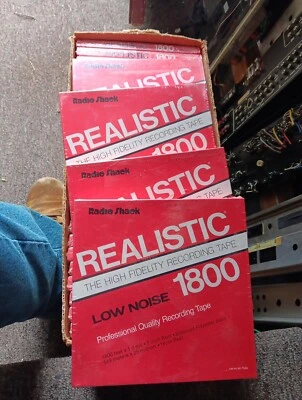 NOS Realistic 7" Reel to Reel Tapes Lot Of 5 Polyester Base  No 44-754A - Image 1 of 4