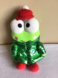 Sanrio Keroppi Metallic gefütterte Jacke grüner Frosch Plüschtier Stofftier Spielzeug 11 Zoll hoch - Bild 1 von 4