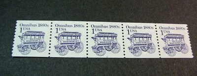 US PNC Stamp Scott# 2225b Omnibus 1986-90 MNH Strip of 5 P# 3 (see note) L366 - Image 1 of 2