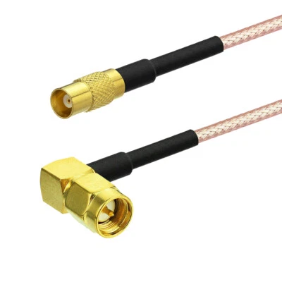 Bingfu MCX Female Jack to SMA Male Right Angle RF Pigtail Cable RG316 10cm - Image 1 of 3
