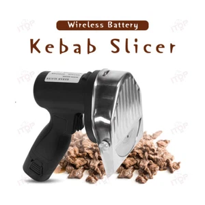 Cableless Electric Kebab Slicer Rechargeable Donor Kebab Cutter With 2 Blades - Picture 1 of 8