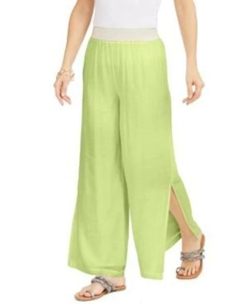 Precio de venta sugerido por el fabricante $60 Pantalones Thalia Sodi de pierna ancha verdes talla pequeña Foto 1 de 1