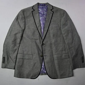 NEW Tallia Large Gray Linen Mens Blazer Sport Jacket Coat - Picture 1 of 12