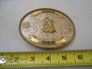 RARE 2010 RESERVE C4SYR INDIANA RODEO BELT BUCKLE MONTANA SILVERSMITH HEADER - Picture 1 of 3