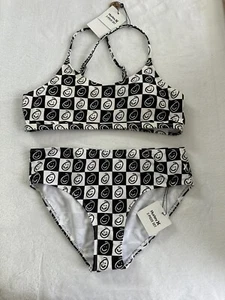 Nuevo con etiquetas Conjunto de 2 piezas de bikini bralette Hurley para niñas ~ talla 16 ~ blanco y negro ~ - Imagen 1 de 6