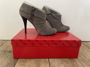 Guess Gwobstacle Shoe Boots US Size 6 M UK 3.5 / 4 Grey Suede Heel - Picture 1 of 12