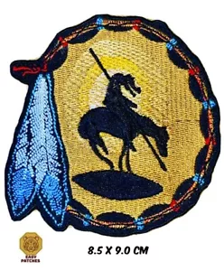 Parche indio nativo americano hierro coser apliques bordados insignia motocicleta - Imagen 1 de 1