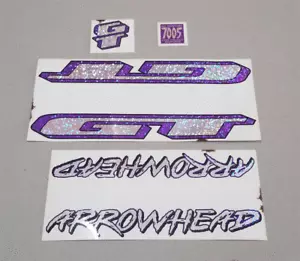 Vintage Old School GT BMX Stickers Crystal Shine NOS Purple - Picture 1 of 5