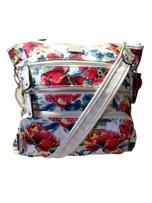 Nuevo con etiquetas Bolso X-Body Style&Co Nina Blossom Floral Blanco Multi con Herrajes en Tono Plateado Foto 1 de 4
