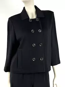 Giacca Blazer St. John Collection Tg 14 Milano Maglia Tartufo Caviale $1.495 Nuova con etichette - Foto 1 di 6