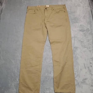 Dockers Pants Men 40x32 Brown 100% Cotton Flat Front 5 Pocket Twill Work Classic - Picture 1 of 11
