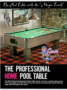 Genie Pool Table Sales Flyer UBI Vintage Retro Original 2 Sided Promo 8.5" x 11" - Imagen 1 de 2