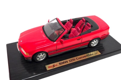 gebraucht! Maisto 50229 BMW 325i cabrio rot 1993 Maßstab 1:18 - neuwertig BOX - Bild 1 von 3