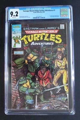 TMNT ADVENTURES #1 1st BEBOP ROCK STEADY 1988 Splinter Canadian VARIANT CGC 9.2 - Image 1 of 2