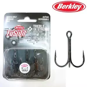 Berkley NEW Fusion19 1X Treble Fishing Hooks - All Sizes - Picture 1 of 2