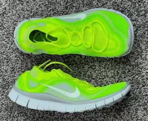 Nike Free Flyknit 5.0 Running Shoes Mens 11us Volt Wolf Grey Rare 615805 713 - Picture 1 of 6