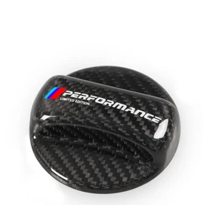 Genuine Carbon Fiber Gas Fuel Cap Cover Fits BMW 3 4 Series M3 M4 M Performance - Picture 1 of 6