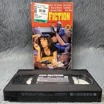 Pulp Fiction VHS Tape 1994 Miramax Quentin Tarantino Travolta Thurman Classic - Image 1 of 4