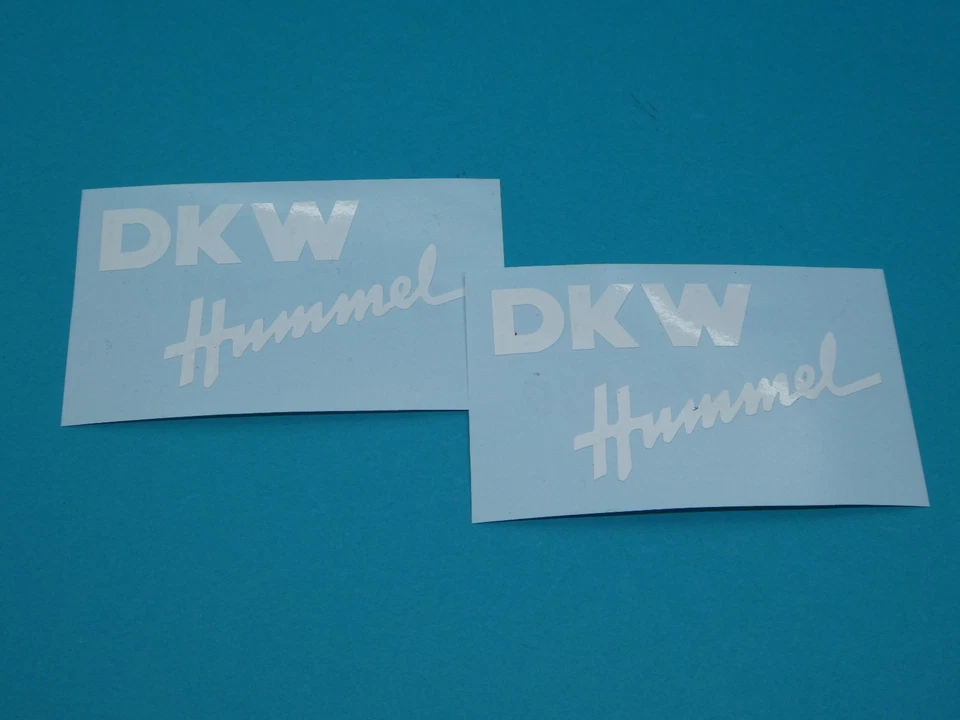 DKW Hummel Aufkleber Set DKW Hummel * 101 / 112 / 113 * weiß 2Stück - Bild 1 von 1
