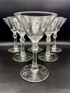 Libbey Stardust Retro MCM 1950s Cocktail/Martini Glasses (5 3/4"): Set of 6 - Picture 1 of 8