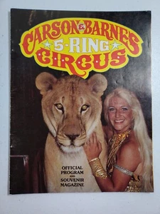 Programa de circo de 5 anillos vintage de Carson & Barnes - Imagen 1 de 7