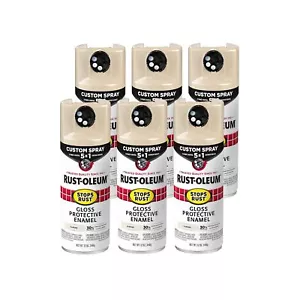 Rust-Oleum 376900-6PK Stops Rust Custom Spray 5-in-1 Spray Paint, 12 oz, Gloss - Picture 1 of 9