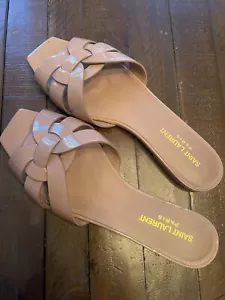 Saint Laurent Tribute 37.5 Pink Open Toe Mules - Picture 1 of 4