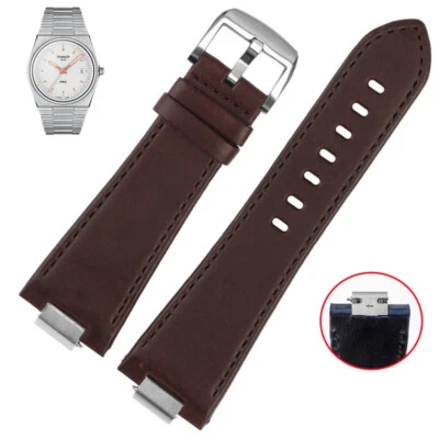 Correa marrón para Tissot PRX liberación rápida en cuero de becerro 26x12 mm Foto 1 de 3