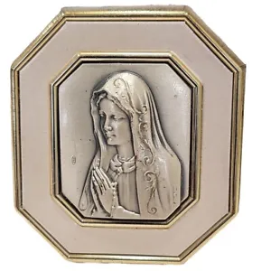 Sterling Silver 3D Embossed Art Mary, by Arte E Argento. Religious, Framed.  - Picture 1 of 15