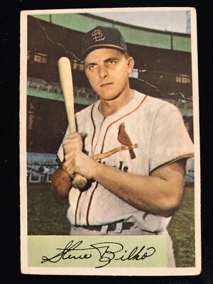 1954 BOWMAN CARD #206 XF (CREASE) STEVE BILKO FIRST BASEMAN ST. LOUIS CARDINALS - Image 1 of 2