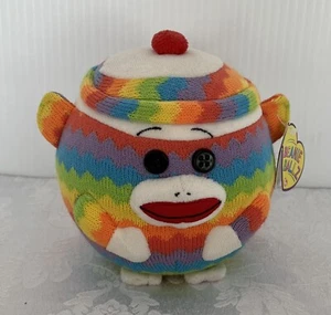 Nuovo 2013 in pensione Ty Beanie Ballz 5"" scimmia calzino arcobaleno • Nuovo con etichette - Foto 1 di 4