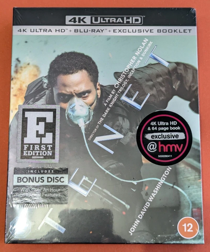 Tenet 4k UHD HMV First Edition Collectors Set Region &