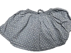 Carter's Blue Denim White Dots Flowers Circle Style Skirt Elastic Waist 6 - Picture 1 of 6