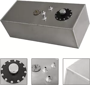 15 Gallon Polished Aluminum Race Fuel Cell Gas Tank With Cap + Level Sender - Picture 1 of 9