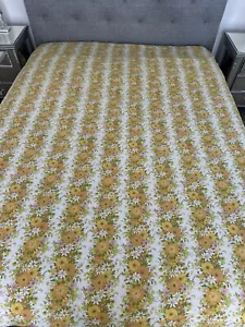 Vintage Retro 60s 70s Floral Flower Orange Green Doona Quilt Cover Queen Bed - Picture 1 of 6
