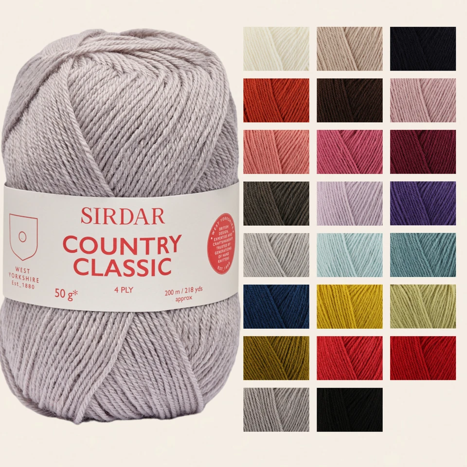 Sirdar Country Classic 4 Ply 50g Yarn Crochet Ball Wool Acrylic - Image 1 of 1